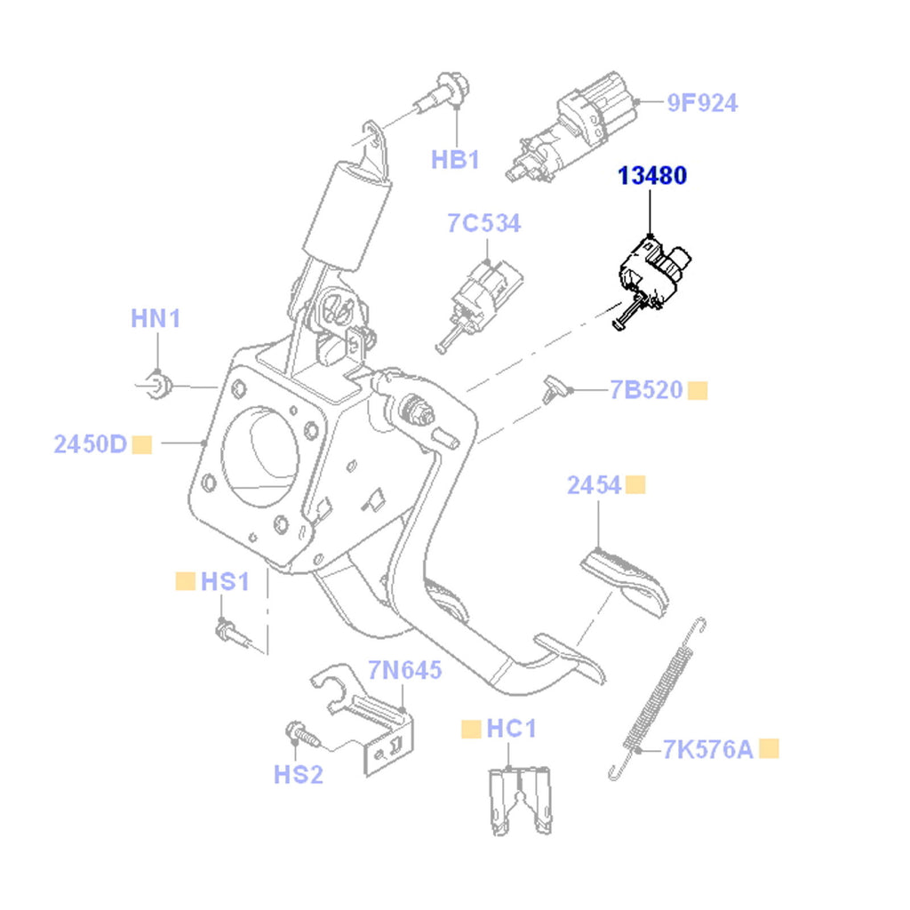 Brake Light Swicth Sensor Fits Ford Jaguar Mazda Volvo 3M5T13480AC