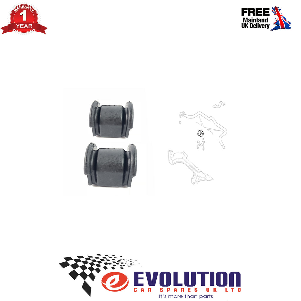 A PAIR OF FRONT ANTI ROLL BAR STABILISER BAR RUBBER BUSH FITS FIAT DOBLO / PALIO