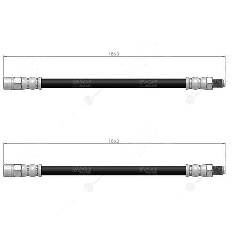 Audi 80 Front Brake Hose 8C B4 1991 to 1994 893611707