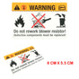 ORIGINAL DO NOT REWORK BLOWER RESISTOR LABEL 8 CM X 5.5 CM