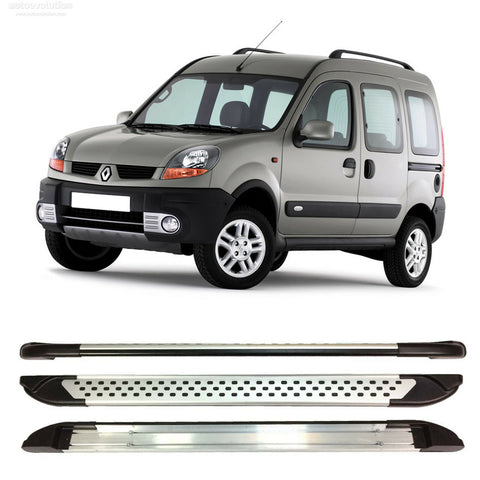 ALUMINIUM SIDE STEPS RUNNING BOARDS FITS RENAULT KANGOO 1999 TO 2008