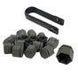 Astra J K Insignia B Mokka Wheel Nut Covers Set Charcoal 19X24 mm 20 Pcs