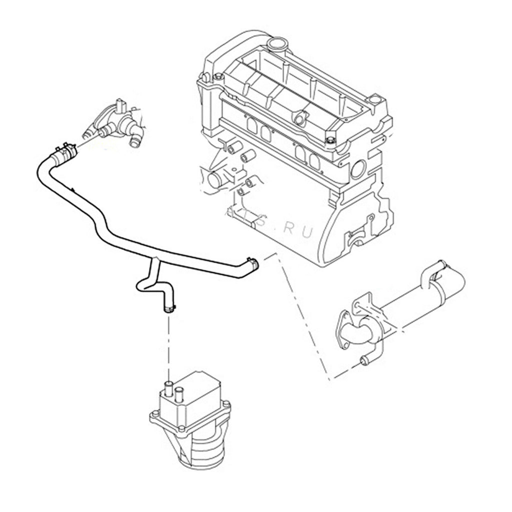 Radiator Heater Circulation Pumb Hose Pipe Fits Ford Transit Mk6 4081184 4791627