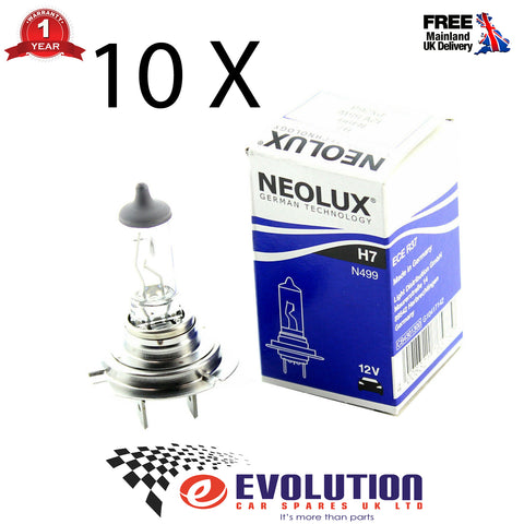 10 X Neolux 12v 'Trade' H7 499 55w PX26d Head Lamps Light Bulbs