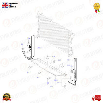 A PAIR OF OEM RADIATOR AIR DEFLECTORS FORD TRANSIT CONNECT 1.8 2009 ONWARD