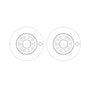 Alfa Romeo 159 Brera Rear Brake Discs 2x 2005 to 2011 51760274