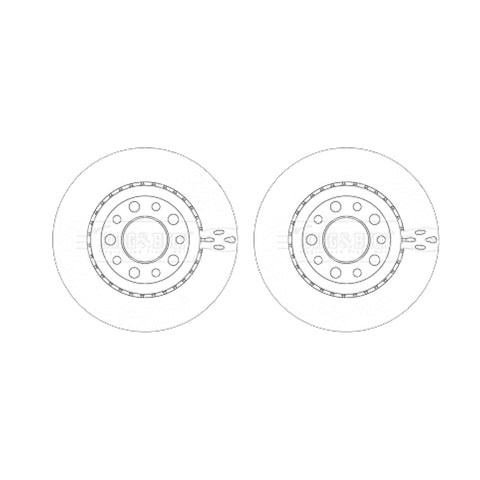 Alfa Romeo 159 Brera Rear Brake Discs 2x 2005 to 2011 51760274