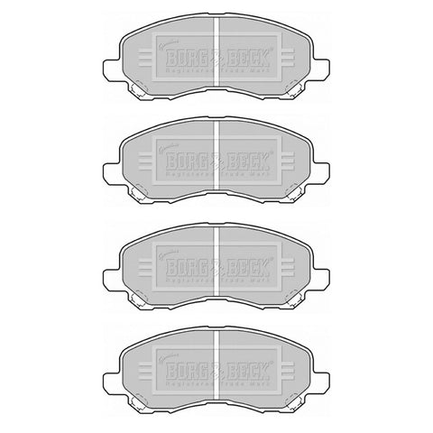 BORG & BECK FRONT BRAKE PAD SET FITS CITROEN C4 AIRCROSS 1.6/1.8 HDi 1607690380