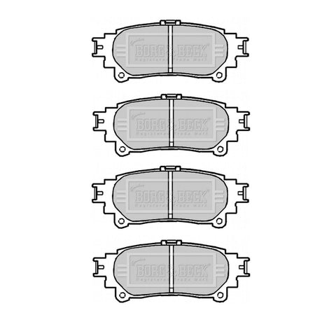 BORG & BECK REAR BRAKE PAD SET FIT LEXUS RX 350 AWD, 450h AWD 2008 ON 044660E010