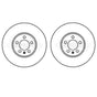 A PAIR OF BORG & BECK FRONT BRAKE DISCS FITS SEAT LEON 1999-2006 1J0615301K