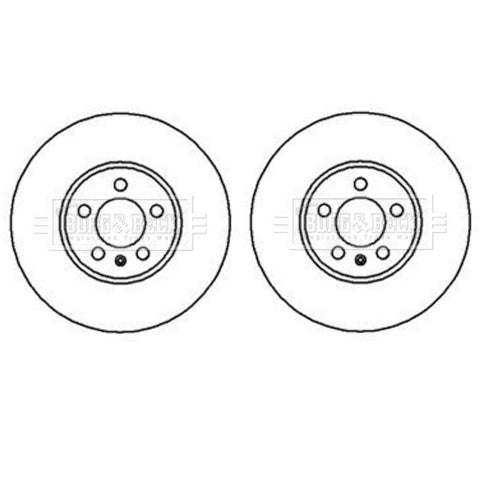 A PAIR OF BORG & BECK FRONT BRAKE DISCS FITS SEAT LEON 1999-2006 1J0615301K