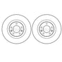 A PAIR OF BORG & BECK REAR BRAKE DISCS FITS PEUGEOT 508 2010 ONWARDS 4249.G2