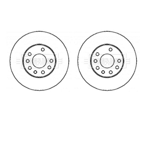 A PAIR OF BORG & BECK FRONT BRAKE DISCS FITS VAUXHALL ASTRA SAAB 9-3 9194477