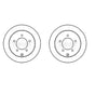 A PAIR OF BORG & BECK REAR BRAKE DISC FOR MITSUBISHI LANCER 4615A119