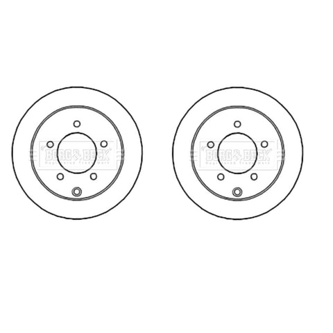 A PAIR OF BORG & BECK REAR BRAKE DISC FOR MITSUBISHI LANCER 4615A119