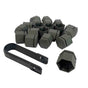 Astra J K Insignia B Mokka Wheel Nut Covers Set Charcoal 19X24 mm 20 Pcs
