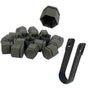 Astra J K Insignia B Mokka Wheel Nut Covers Set Charcoal 19X24 mm 20 Pcs