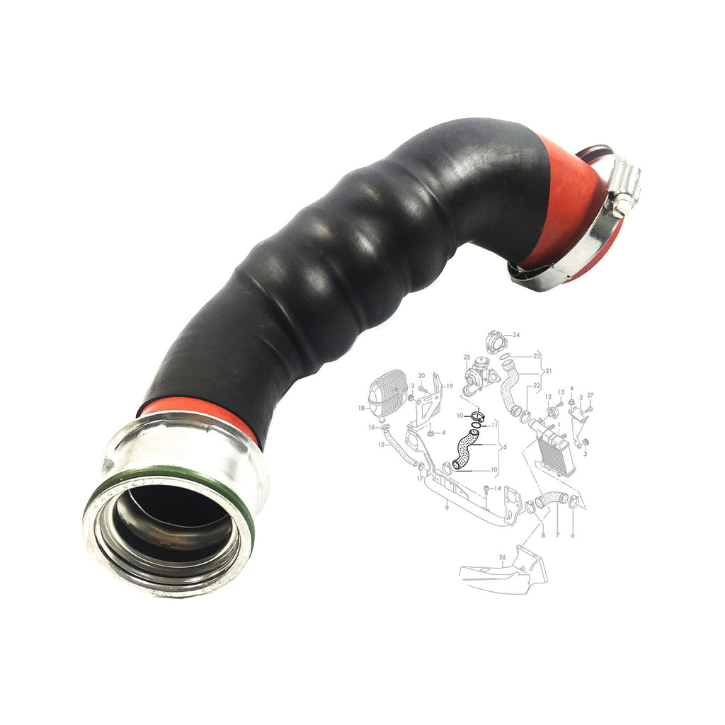 Audi A4 B7 Intercooler Turbo Hose Pipe 2.0 TDI 2004 to 2008 8E0145790P
