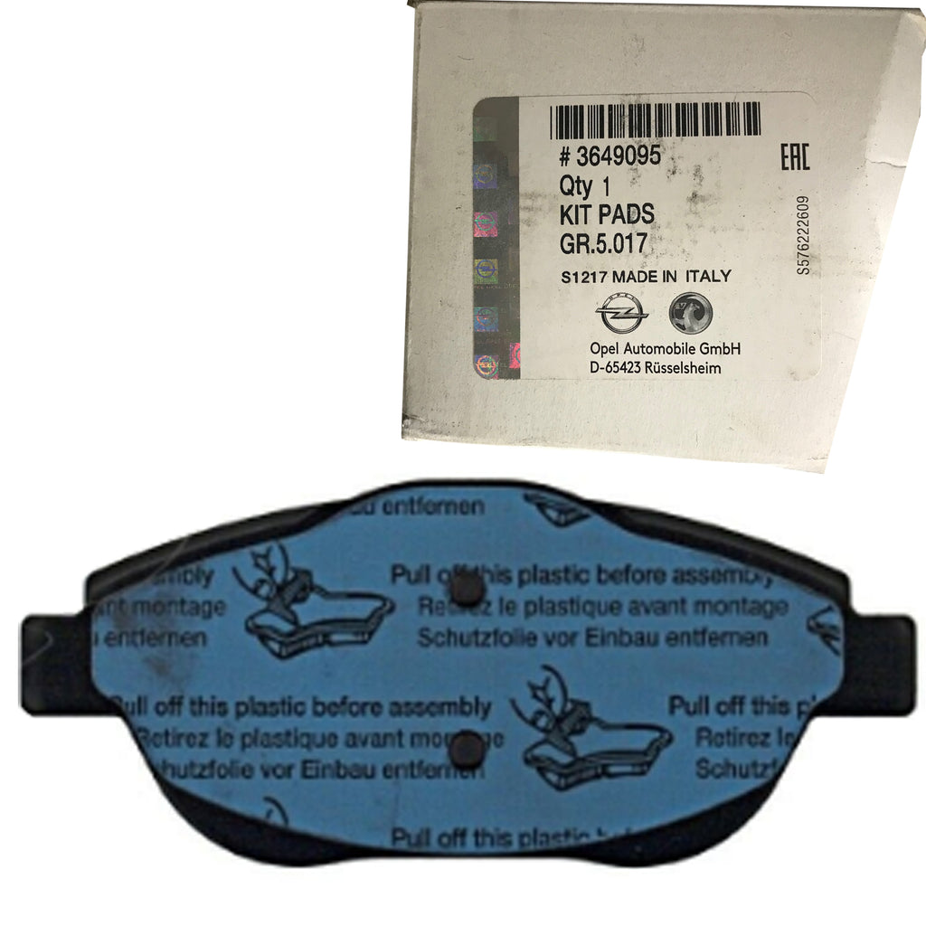 VAUXHALL CROSSLAND X / CROSSLAND 2017 ON FITS FRONT BRAKE PADS, 3649095