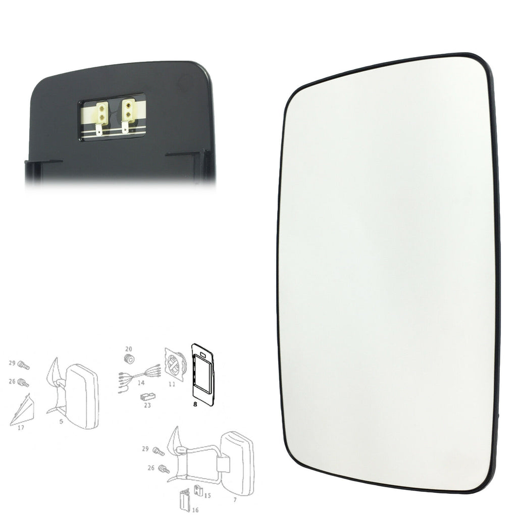 Left Passenger Side Outside Wing Mirror Electrical Glass Fits Mercedes Sprinter A0018110533