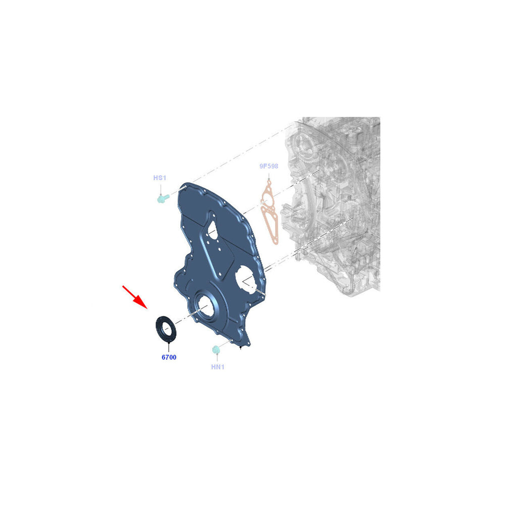 Ford Transit MK7 MK8 2.2 RWD Timing Chain Cover Crankshaft Seal 2011 Onwards BK3Q6019BB