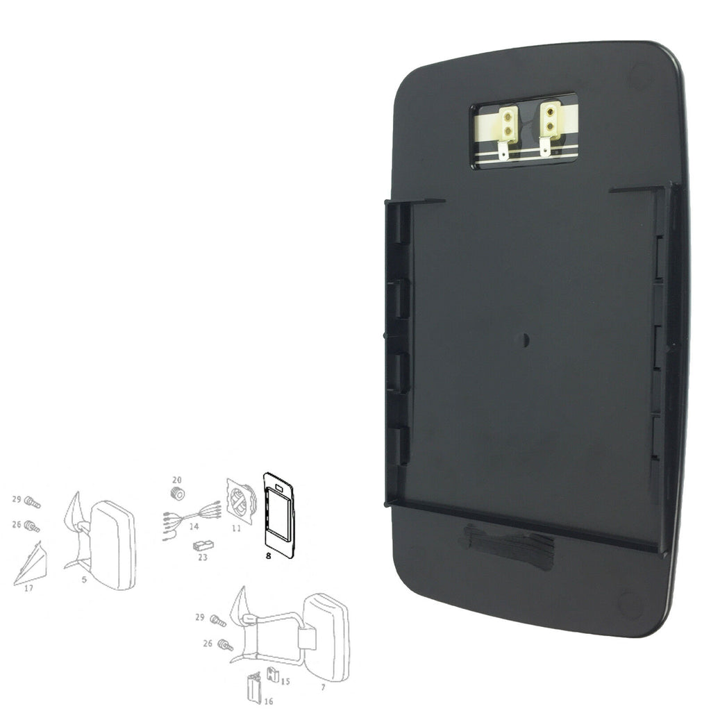 Left Passenger Side Outside Wing Mirror Electrical Glass Fits Mercedes Sprinter A0018110533