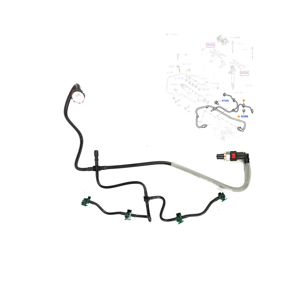 Fuel Injector Return Pipe With Clips Fits Ford Transit Mk7 2.4 TDCI 1521640 