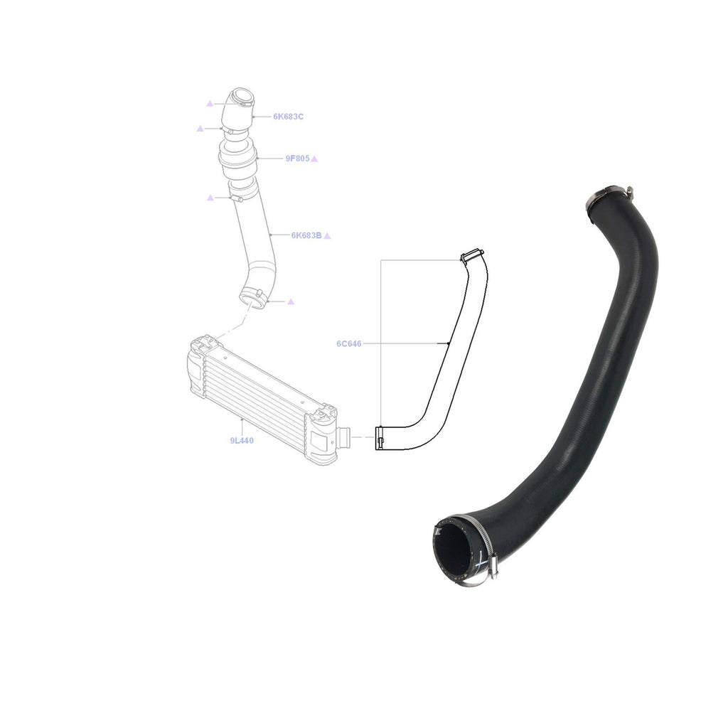 Radiator Pipe Turbo Hose Fits Ford Transit MK7 2004 On 4852566 8C166C646AB