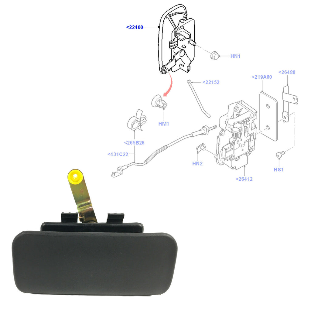 Front Left Side Door Handle Bracket Locking Pin Fits Ford Transit 2000 Onwards 4657879