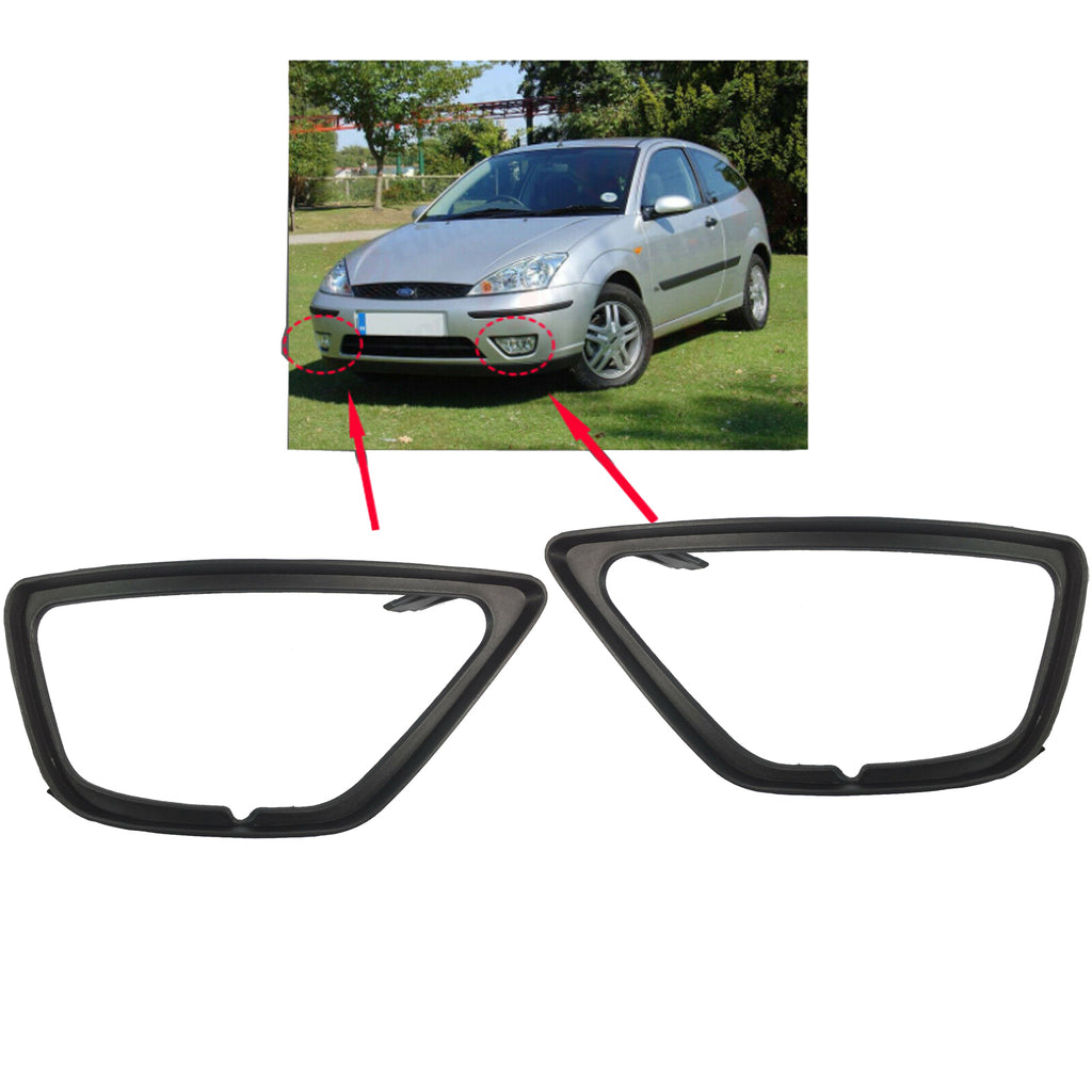 Ford Focus Mk1 2002 to 2005 A Pair Of Front Bumper Fog Light Cover Trims 1208011