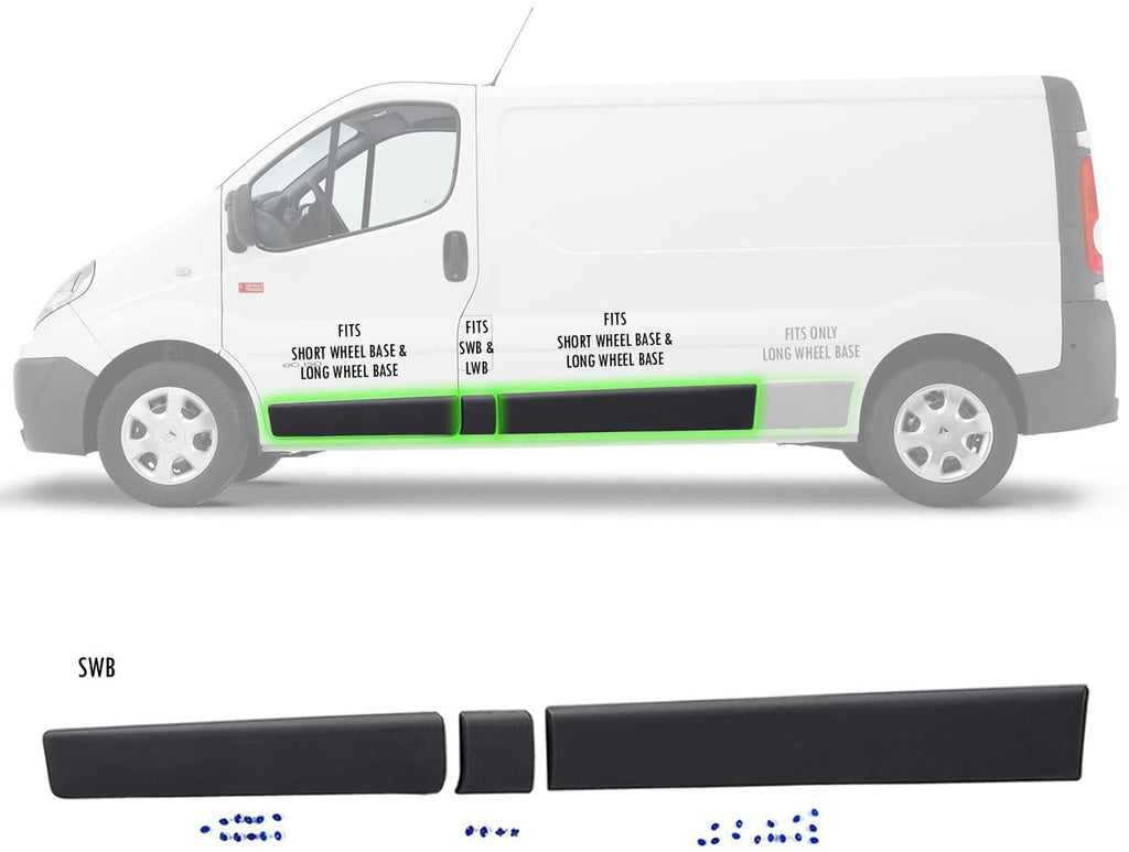 Renault Trafic II Vauxhall Vivaro Left Side Moulding Protective Strip Set 3 PCS 8200036093