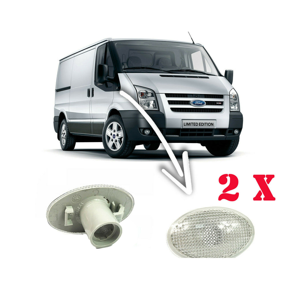 Ford Transit MK6 MK7 Side Marker Indicator Lamp Lens White Rh Lh X2 1418382