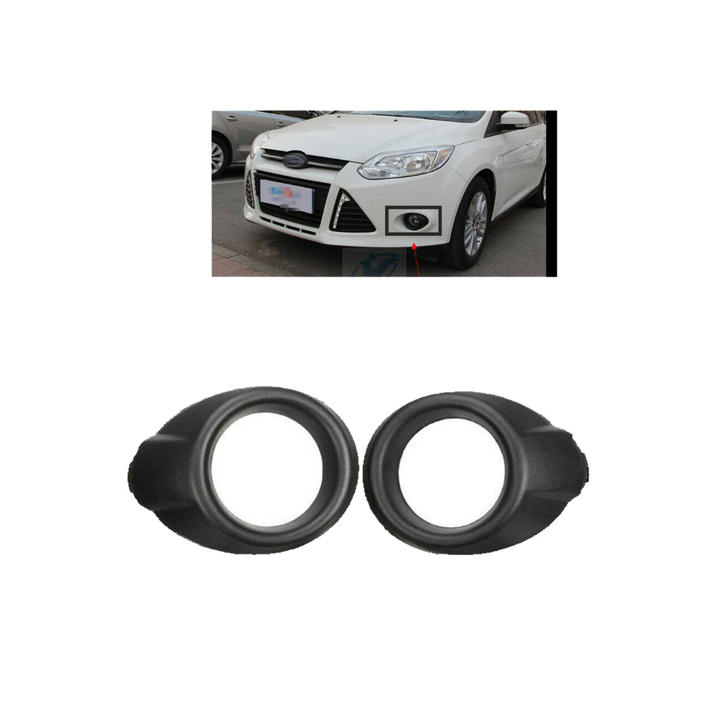 Ford Focus Front Left And Right Fog Lamp Grille Black 2011 Onwards 1703890