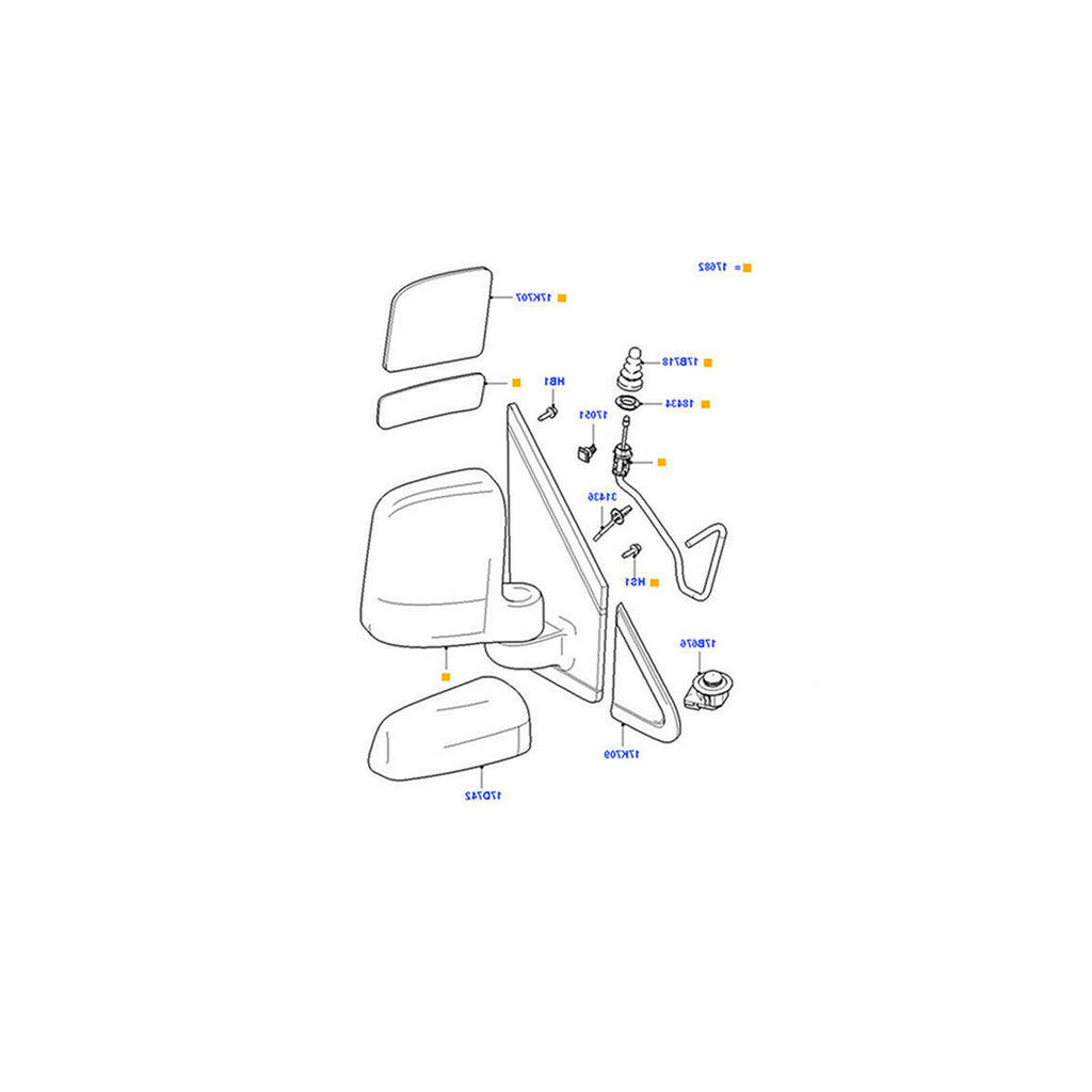 Ford Transit Connect Blind Spot Mirror Glass Set 2002 to 2013 18068 18067