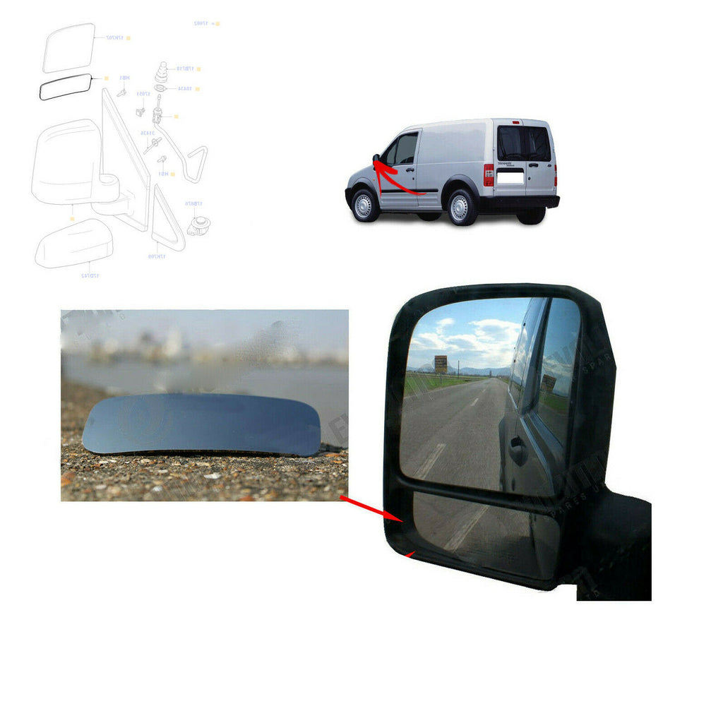 Ford Transit Connect Blind Spot Mirror Glass Set 2002 to 2013 18068 18067