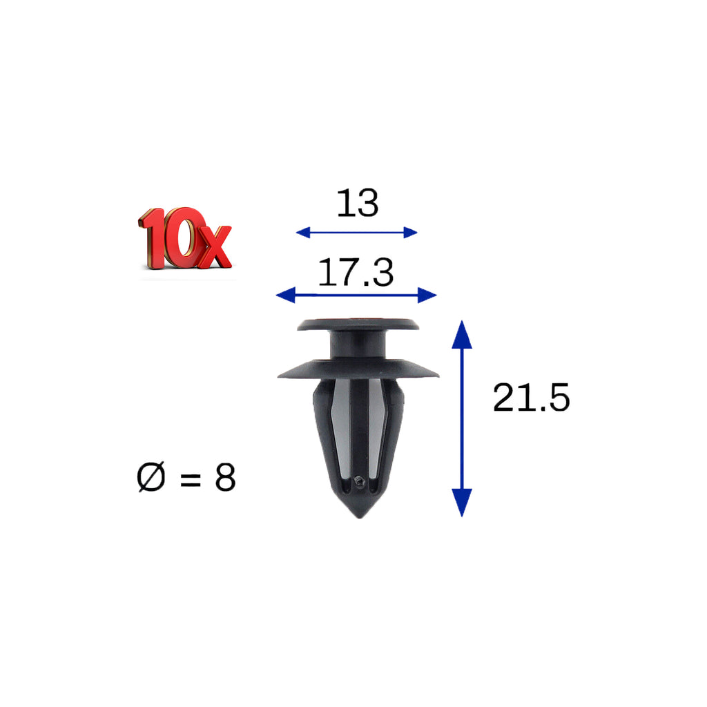 10 X Bumper Fastener Clips Fits Nemo Doblo Grande Punto Bipper 46835626