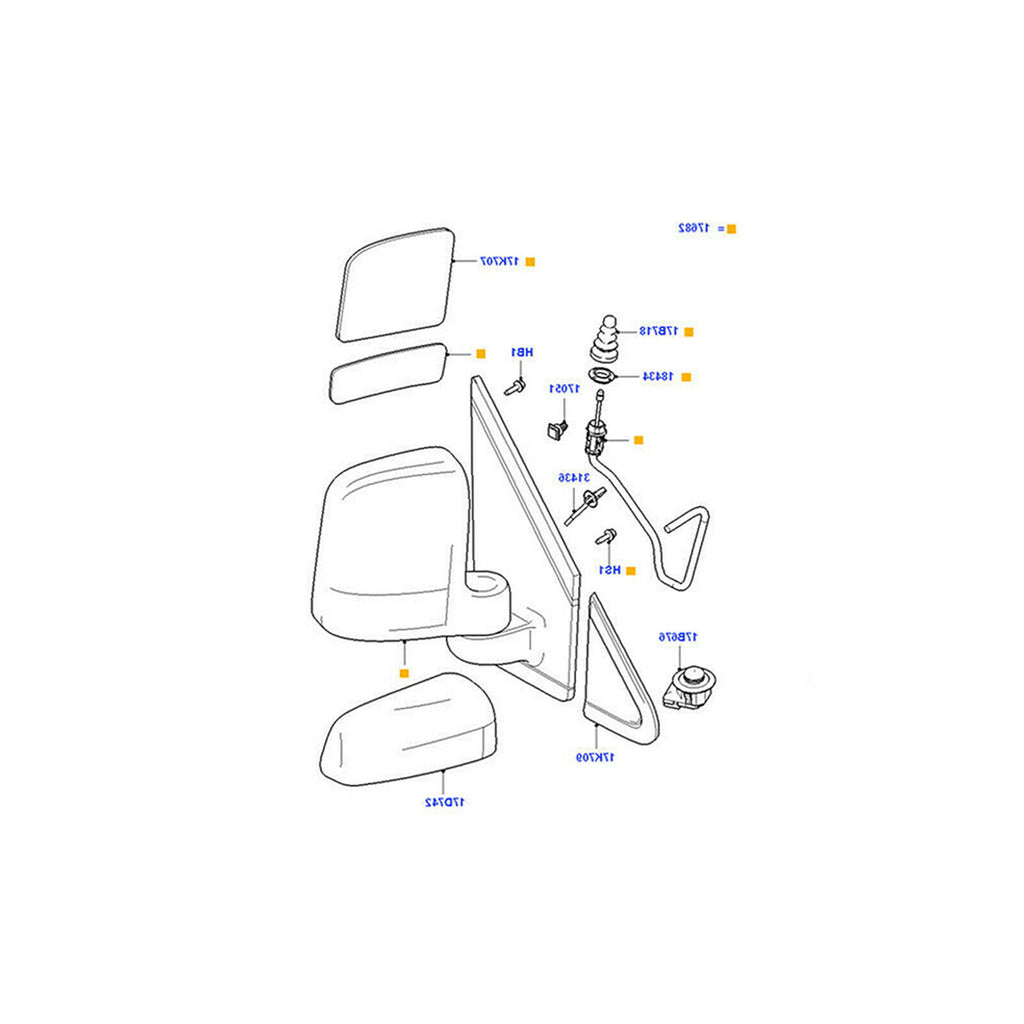 Ford Connect Blind Spot Mirror Glass Passenger Side Left 02 to 13 2T1417C718AA