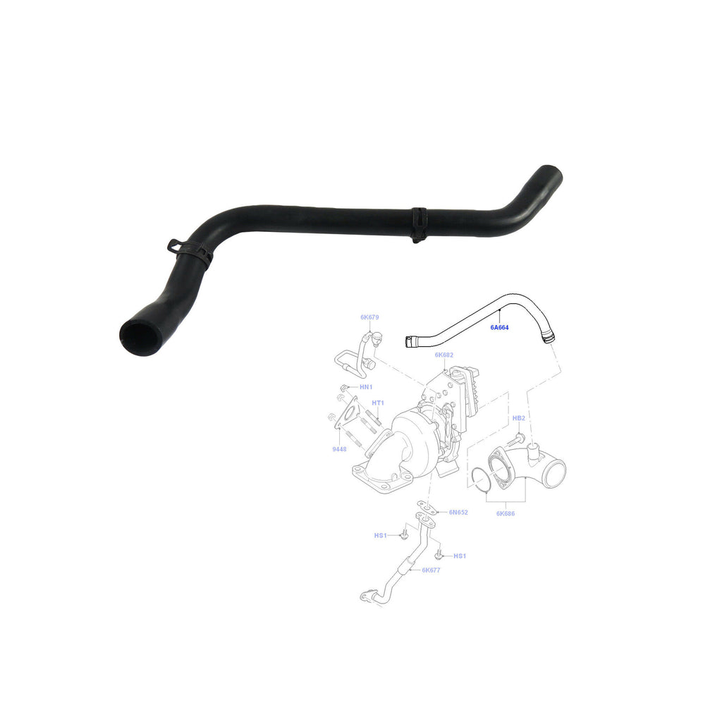 Turbo Intercooler Hose Pipe Fits Ford Transit MK7 3.2 2006 2014 7C16-6A886-AD