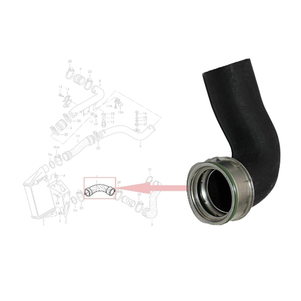  Audi A4 VW Passat B5 B5.5 Skoda Superb Intercooler Hose Tube 3B0145834L