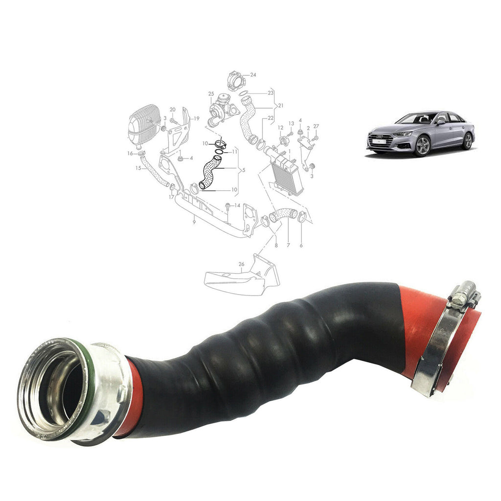 Audi A4 B7 Intercooler Turbo Hose Pipe 2.0 TDI 2004 to 2008 8E0145790P