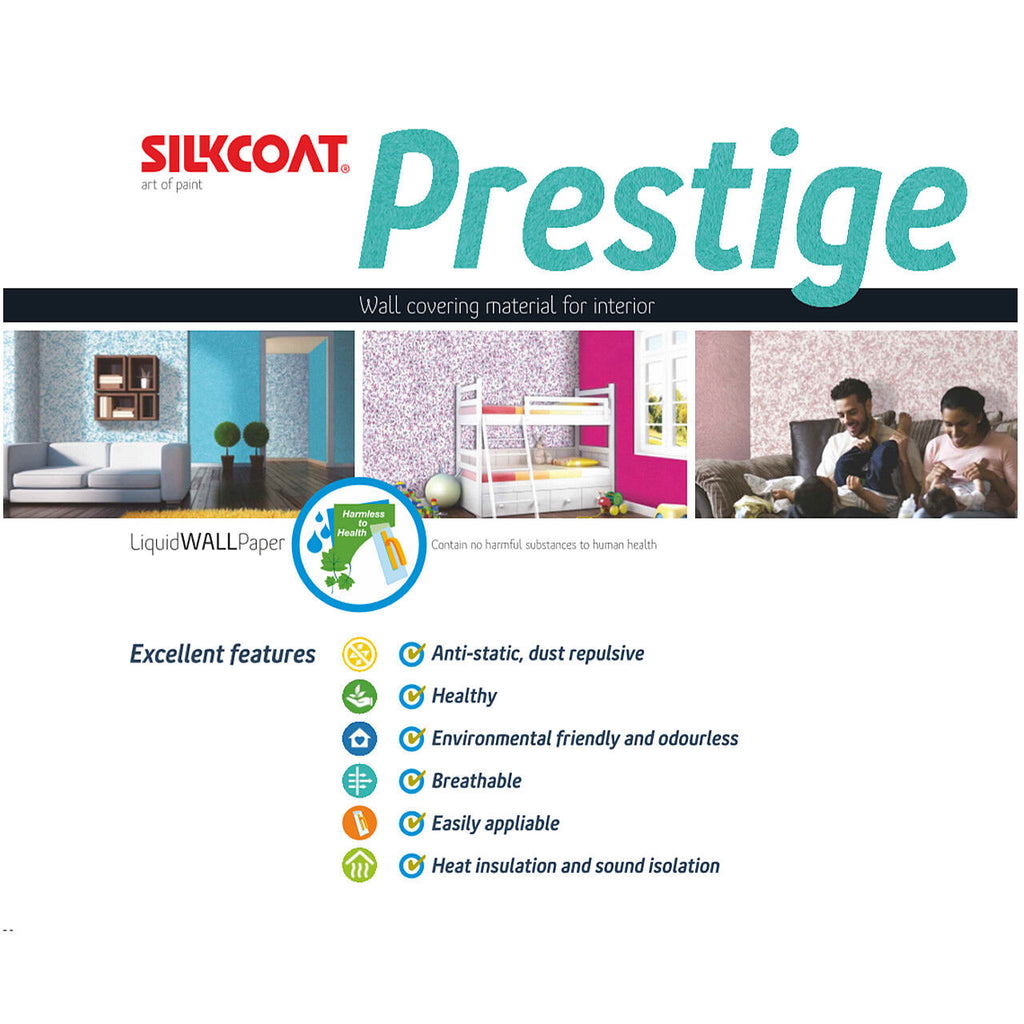 SKY BLUE-WHITE POLYMER-BASED LIQUID INTERIOR WALLPAPER SILK COATING PAINT