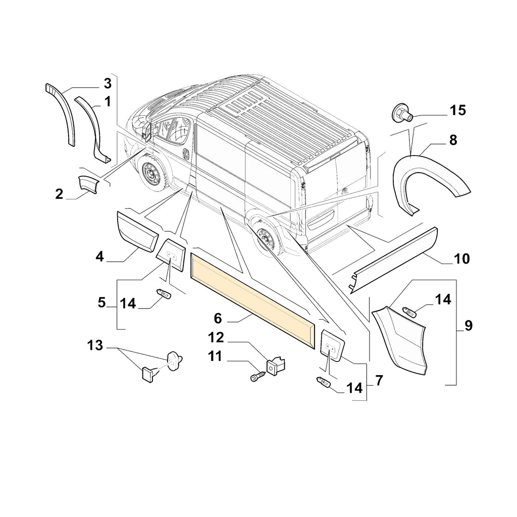 Sliding Door Moulding Strip Rh Side Fits Relay Ducato Boxer 2006 On 735422720