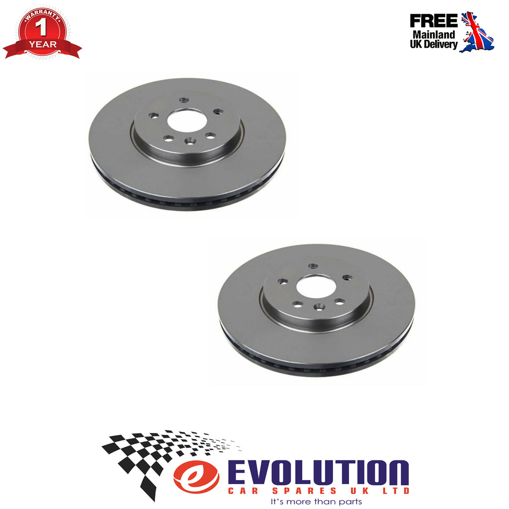 2 X BORG BECK FRONT BRAKE DISCS FITS CHEVROLET TRAX, VAUXHALL MOKKA, 13502059