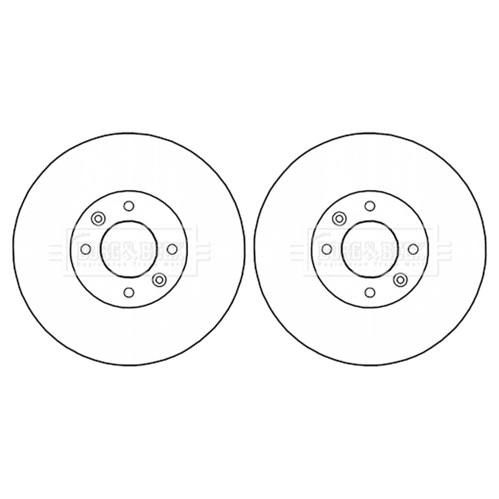 Citroen DS4 A Pair Of Rear Brake Discs DS5 Peugeot 308 4249.F7