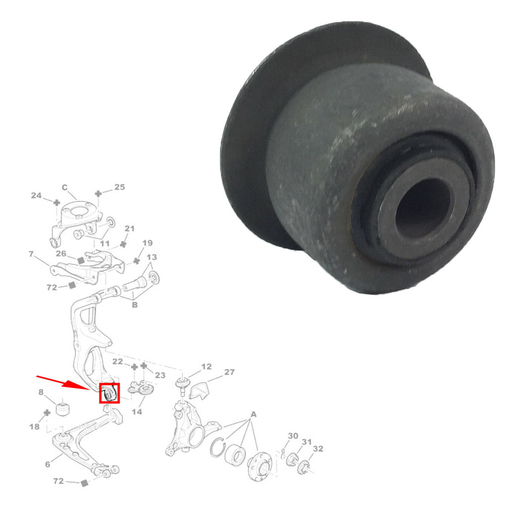 FRONT LOWER WISHBONE CONTROL TRAILING ARM BUSH FITS CITROEN C5,C6, PEUGEOT 407
