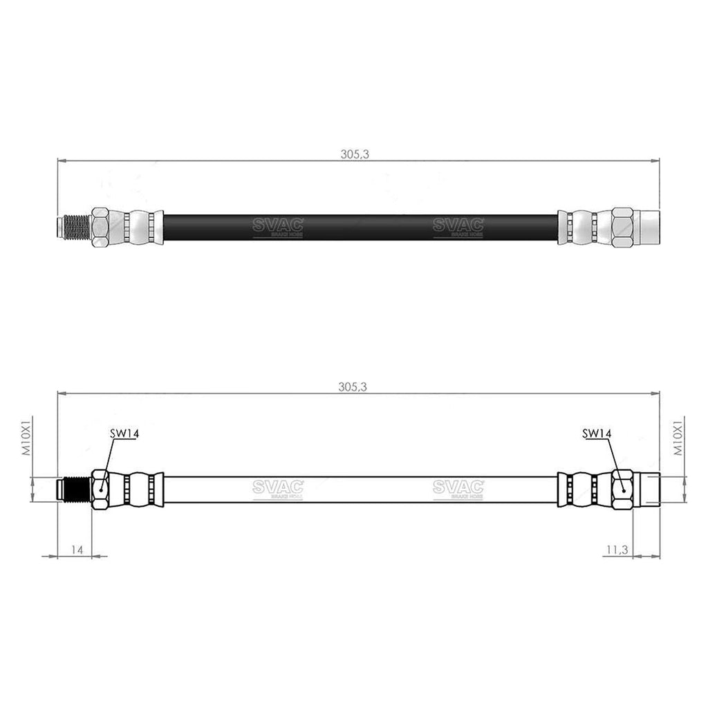 Mercedes Benz C Serie Rear Brake Hose C180 C200 E Serie S Serie  0004283535