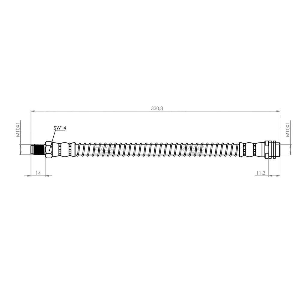 Mercedes Benz C Rear Brake Hose E GLX Serie SL R230 2008 ON  2044200048