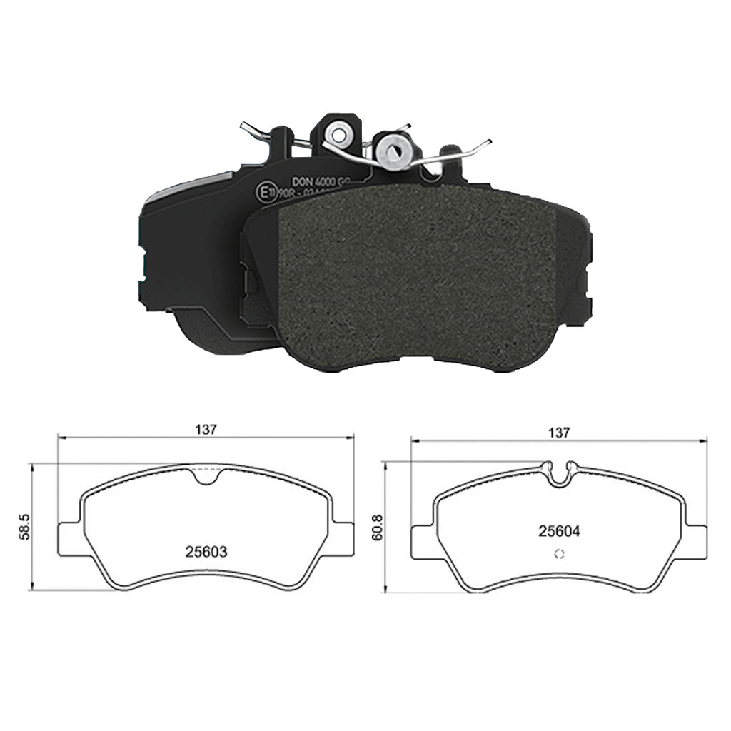 Ford Tourneo Custom Rear Axle Brake Pad Set 2012 ON 1763916