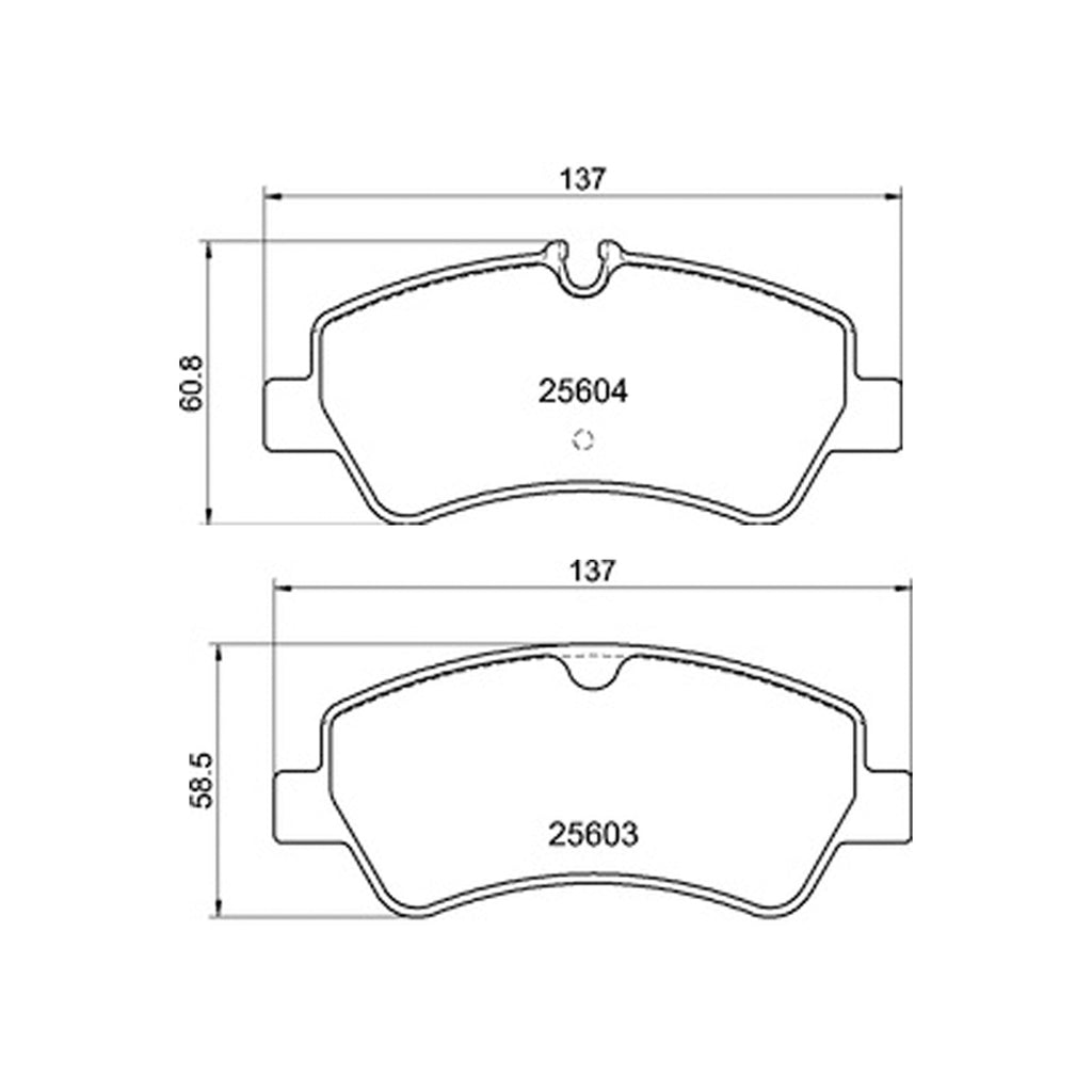Ford Tourneo Custom Rear Axle Brake Pad Set 2012 ON 1763916