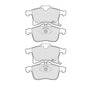 BORG & BECK FRONT BRAKE PAD SET FITS VAUXHALL ASTRA MK5, ZAFIRA MK2, 93176429